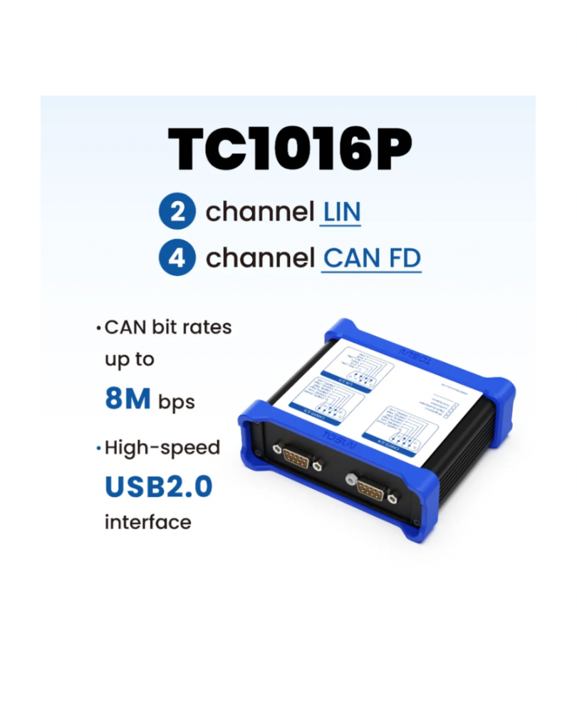TC1016P – 4 CAN FD, 2 LIN to USB interface