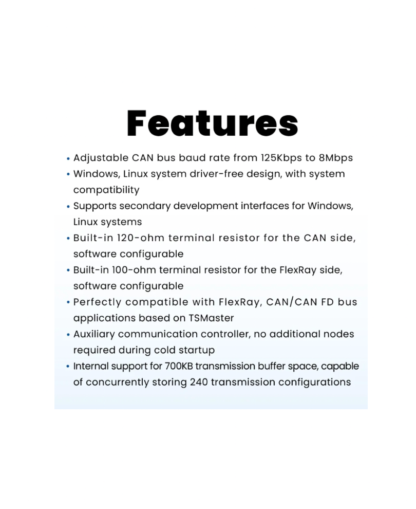 TC1034 – 2 CAN FD / FlexRay to USB interface