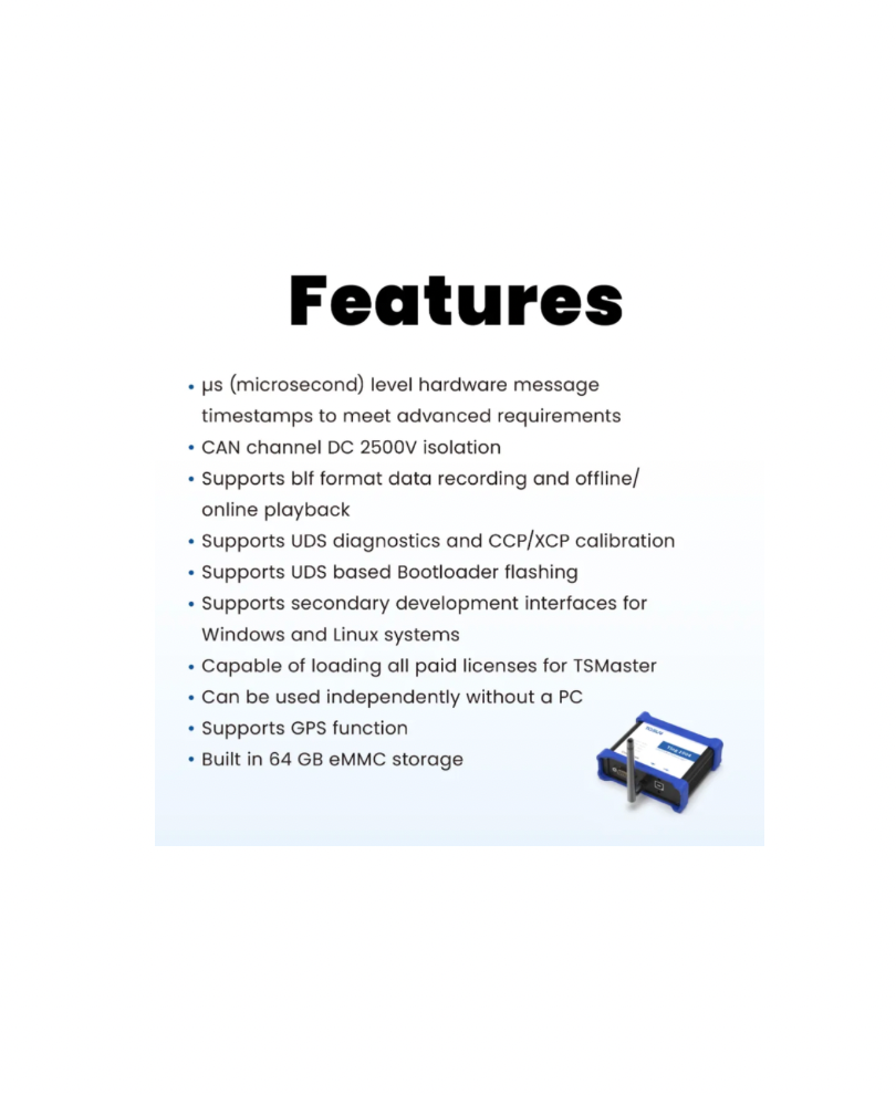 Tlog1004 – 4 CAN FD, 2 LIN bus datalogger
